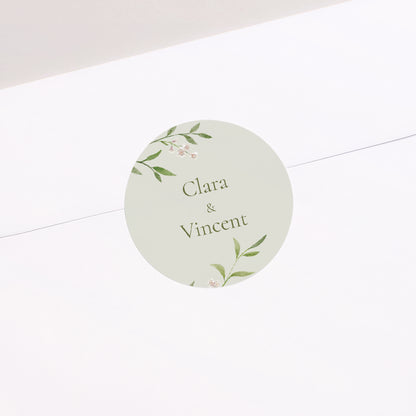 Sticker Hochzeit Rund Der Garten der Herzen foto N° 1