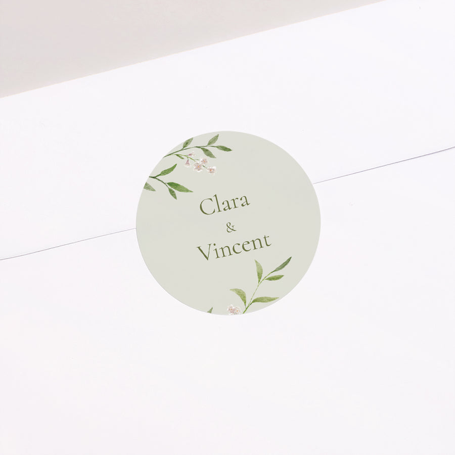 Sticker Hochzeit Rund Der Garten der Herzen foto