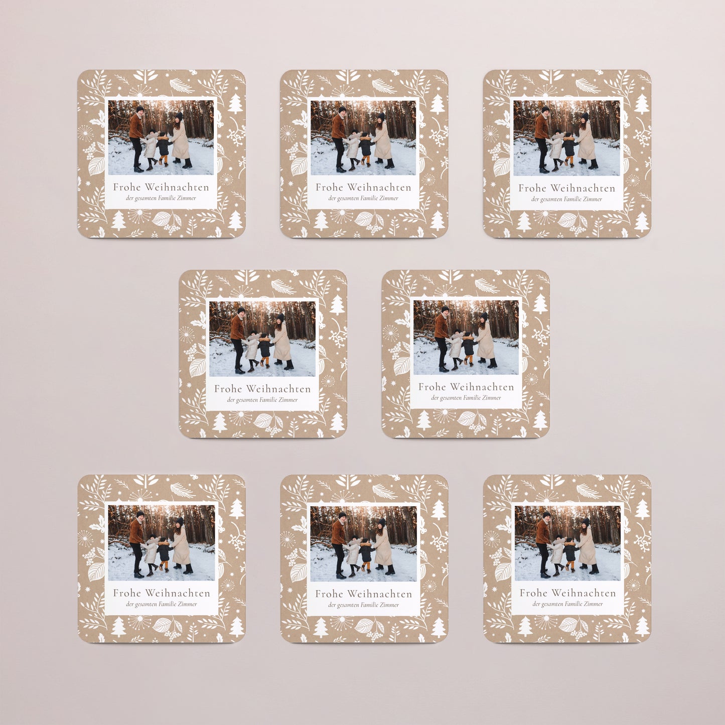 Weihnachtskarte Weihnachten Set von 8, magnetisch, quadratisch mit abgerundeten Ecken Weihnachtstraditionen foto N° 3