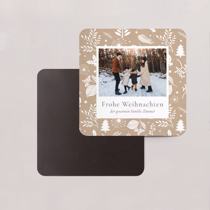 Weihnachtskarte Weihnachten Set von 8, magnetisch, quadratisch mit abgerundeten Ecken Weihnachtstraditionen foto N° 2
