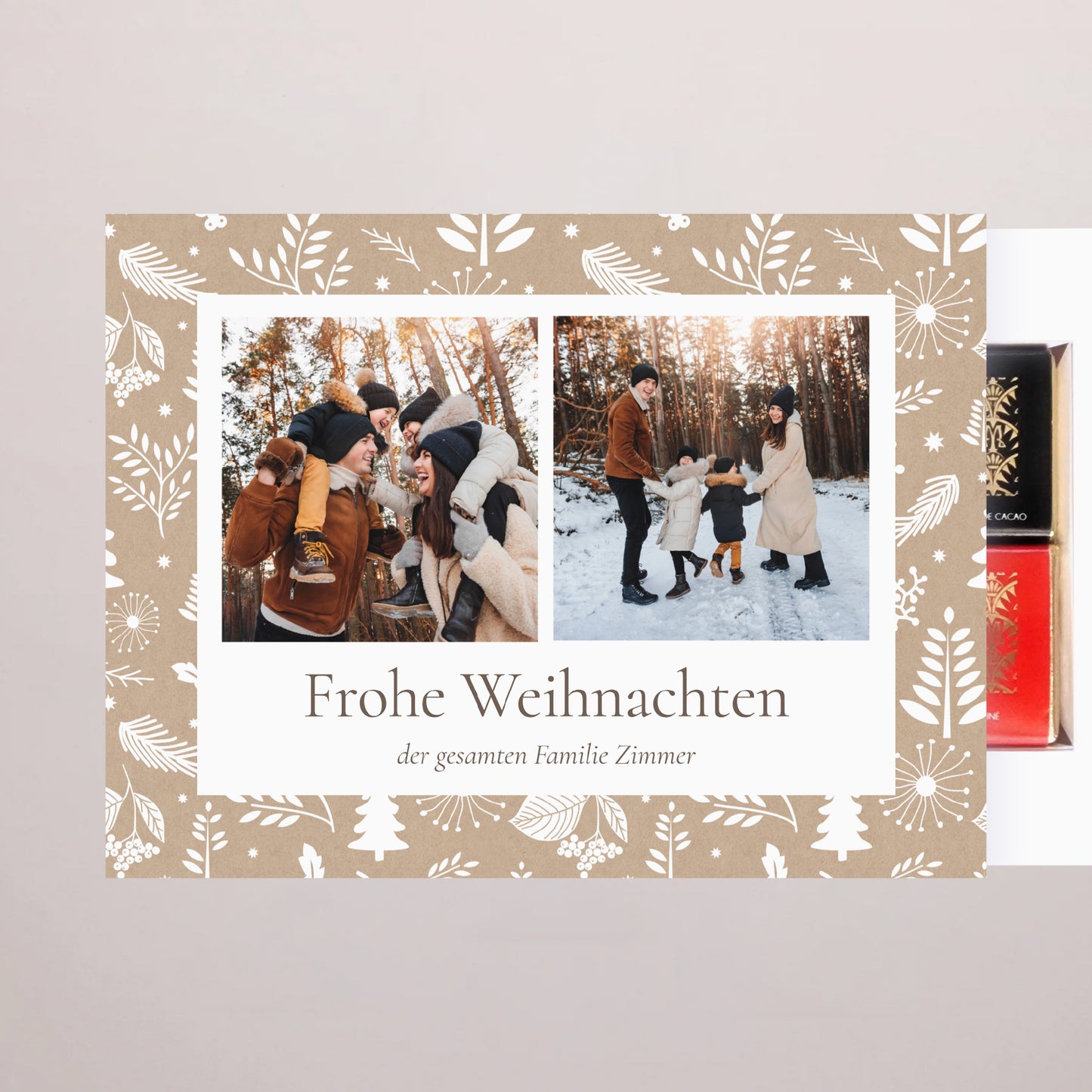 Personalisierte Schokoladenbox Weihnachten 6 Schokoladen Weihnachtstraditionen foto N° 2