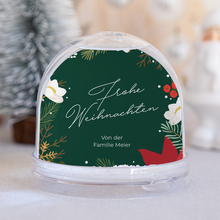 Schneekugel Weihnachten Glass Weihnachtskranz foto