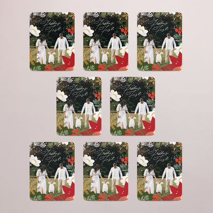 Weihnachtskarte Weihnachten Set von 8, magnetisch, rechteckig mit abgerundeten Ecken Weihnachtskranz foto N° 3