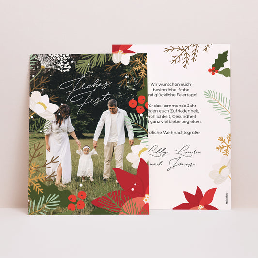 Weihnachtskarte Weihnachten Weihnachtskranz foto