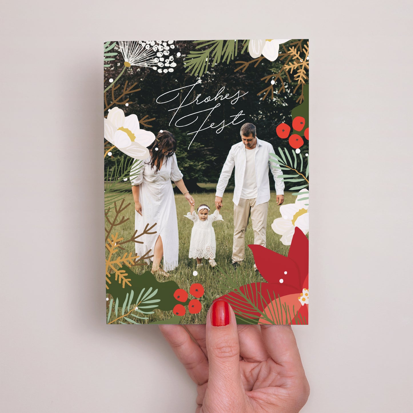 Weihnachtskarte Weihnachten Weihnachtskranz foto N° 2