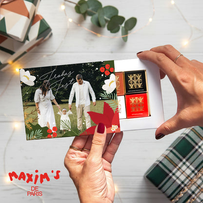 Personalisierte Schokoladenbox Weihnachten 6 Schokoladen Weihnachtskranz foto N° 1