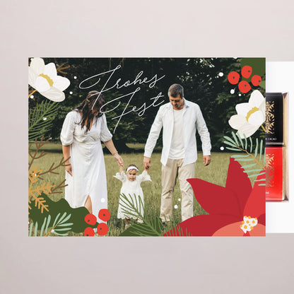 Personalisierte Schokoladenbox Weihnachten 6 Schokoladen Weihnachtskranz foto N° 2