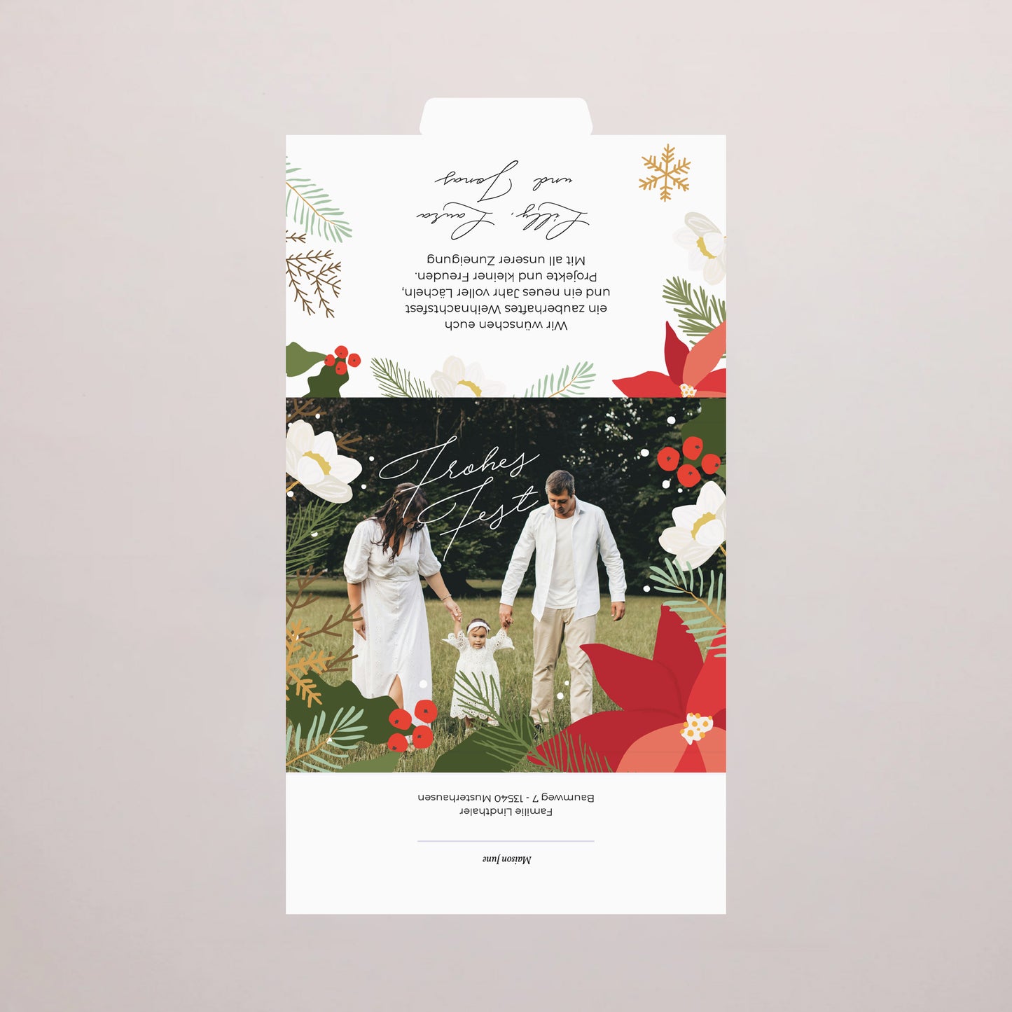 Personalisierte Schokoladenbox Weihnachten 6 Schokoladen Weihnachtskranz foto N° 3