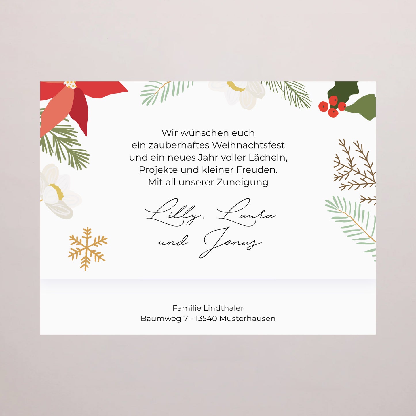 Personalisierte Schokoladenbox Weihnachten 6 Schokoladen Weihnachtskranz foto N° 4