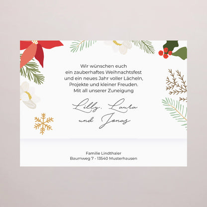 Personalisierte Schokoladenbox Weihnachten 6 Schokoladen Weihnachtskranz foto N° 4