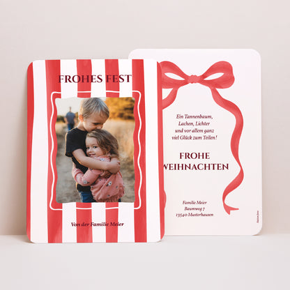 Weihnachtskarte Weihnachten Porträt, abgerundete Kanten Süße Weihnachten foto N° 1