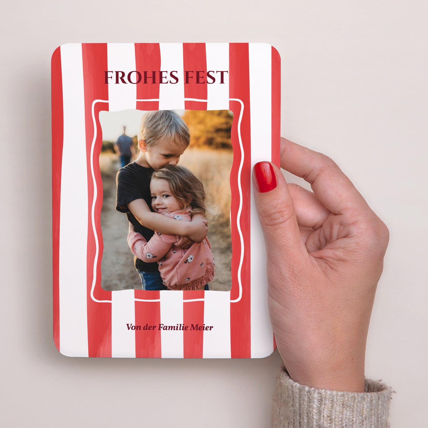 Weihnachtskarte Weihnachten Porträt, abgerundete Kanten Süße Weihnachten foto N° 2