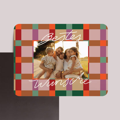 Weihnachtskarte Weihnachten Set von 8, magnetisch, Landschaft, rechteckige abgerundete Ecken Buntes Weihnachten foto N° 1