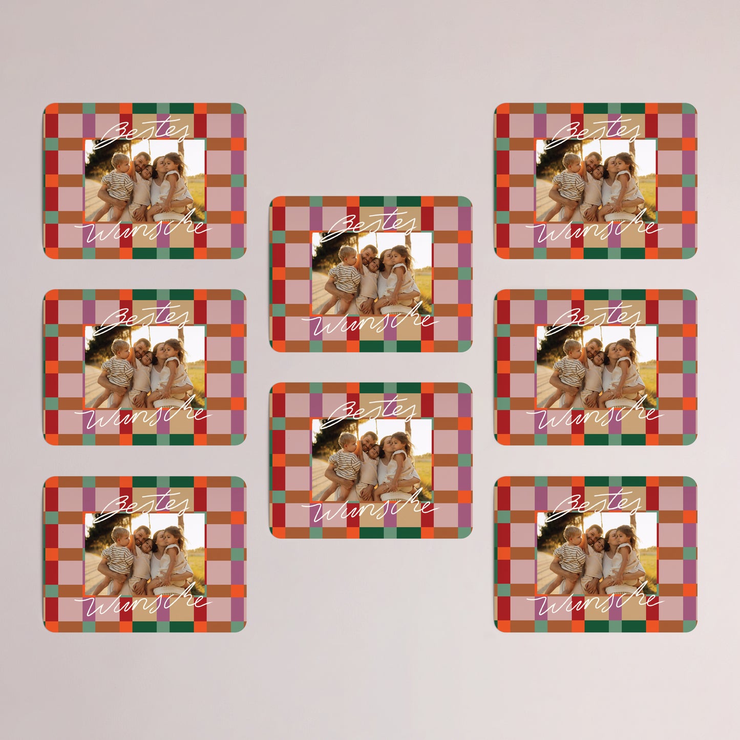 Weihnachtskarte Weihnachten Set von 8, magnetisch, Landschaft, rechteckige abgerundete Ecken Buntes Weihnachten foto N° 3