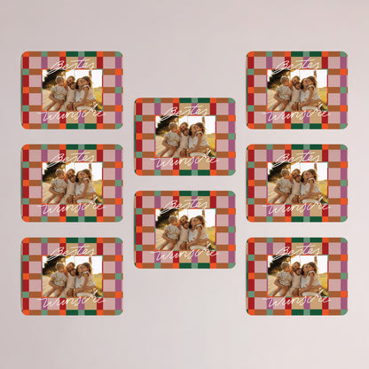 Weihnachtskarte Weihnachten Set von 8, magnetisch, Landschaft, rechteckige abgerundete Ecken Buntes Weihnachten foto N° 3