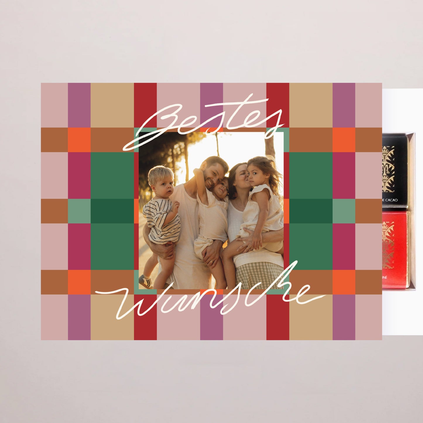 Personalisierte Schokoladenbox Weihnachten 6 Schokoladen Buntes Weihnachten foto N° 2