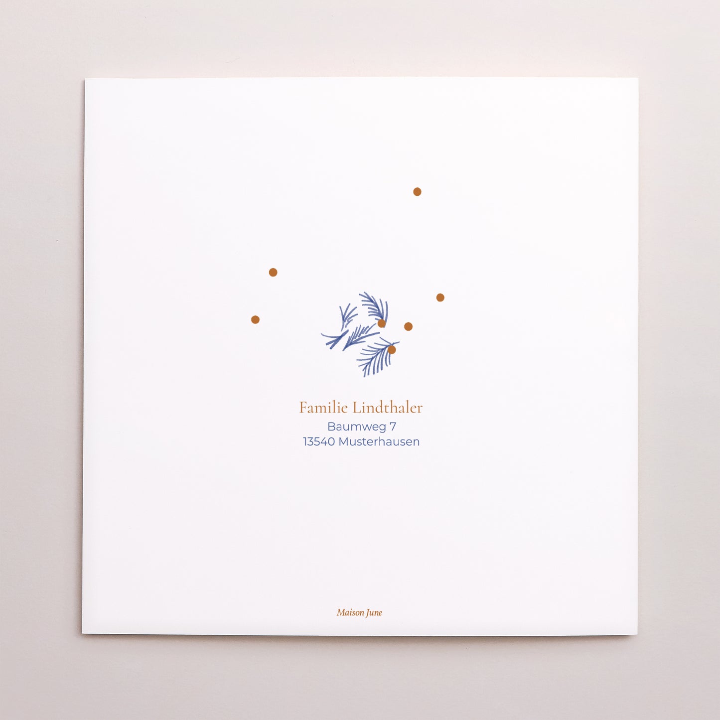 Weihnachtskarte Weihnachten Doppelflügelfenster Blauer Tannenzapfen foto N° 3