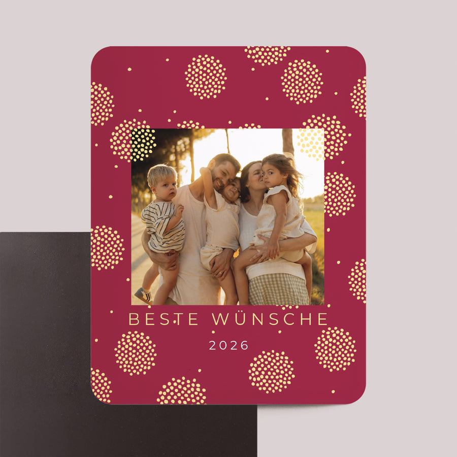 Weihnachtskarte Weihnachten Set von 8, magnetisch, rechteckig mit abgerundeten Ecken Der Wintersonnenwende foto