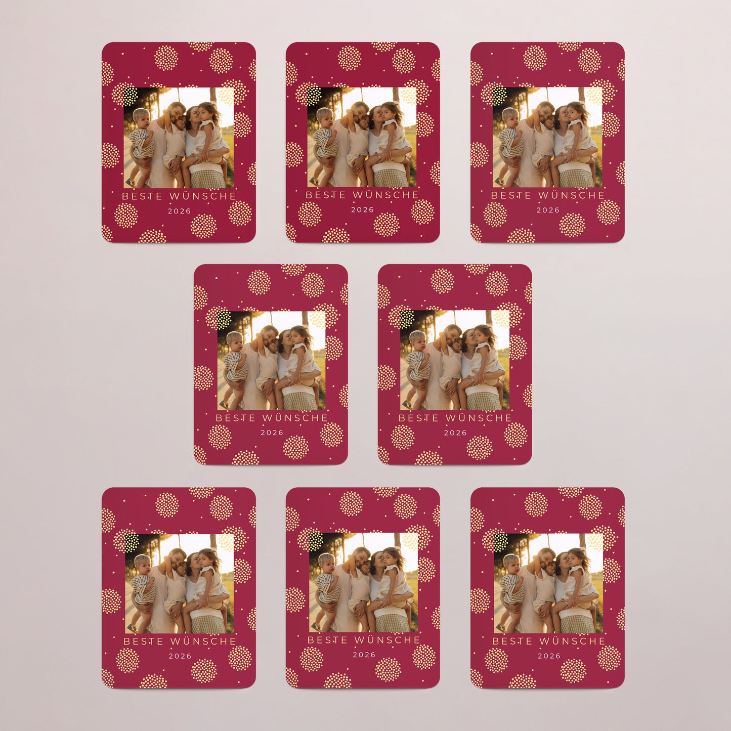 Weihnachtskarte Weihnachten Set von 8, magnetisch, rechteckig mit abgerundeten Ecken Der Wintersonnenwende foto N° 3