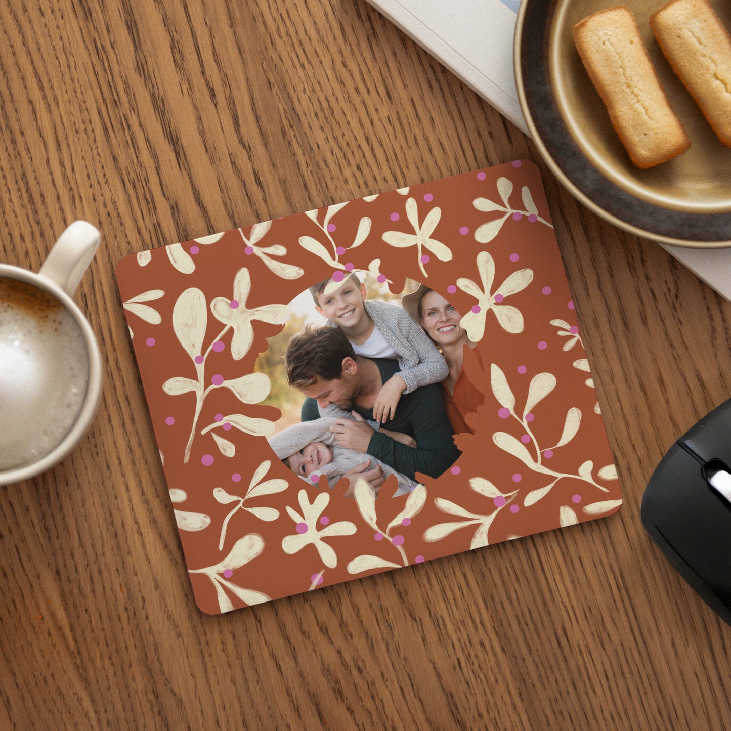 Mousepad Weihnachten Rechteck Holly Fuchsia II foto N° 1