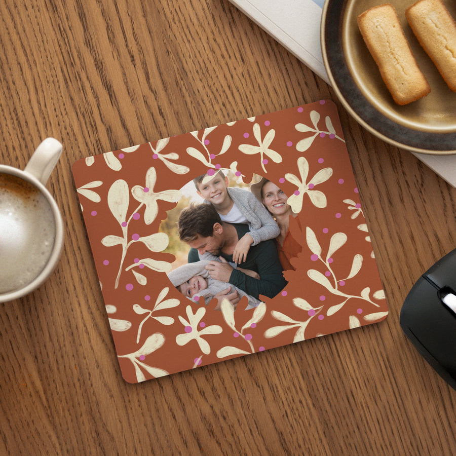 Mousepad Weihnachten Rechteck Holly Fuchsia II foto