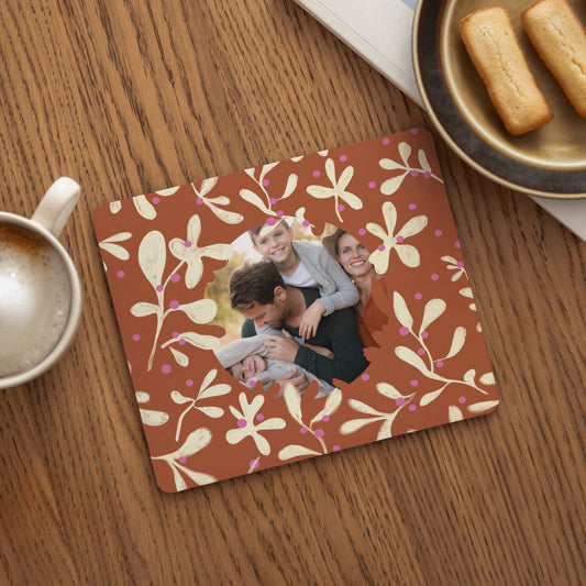 Mousepad Weihnachten Rechteck Holly Fuchsia II foto