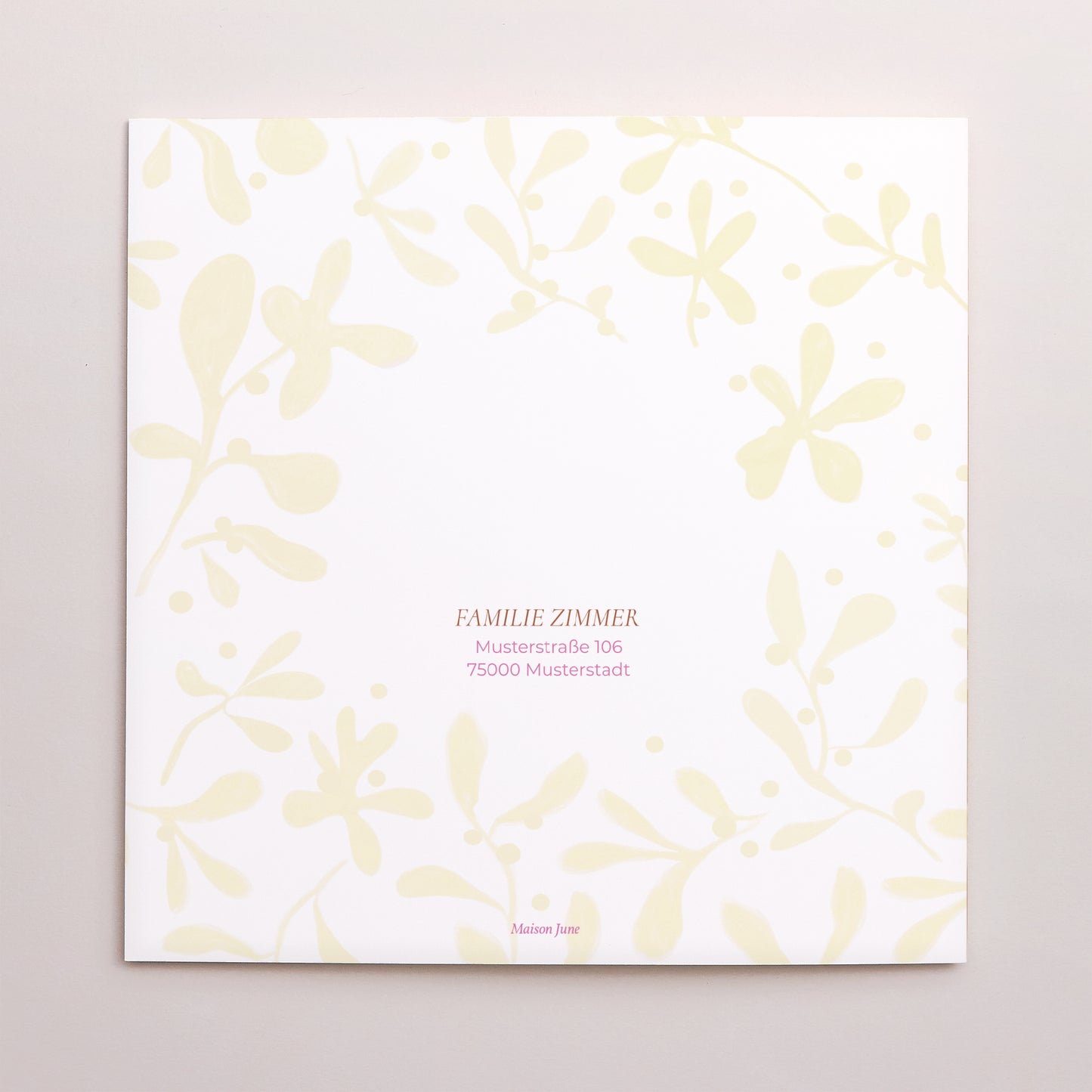 Weihnachtskarte Weihnachten Doppelflügelfenster Holly Fuchsia foto N° 3