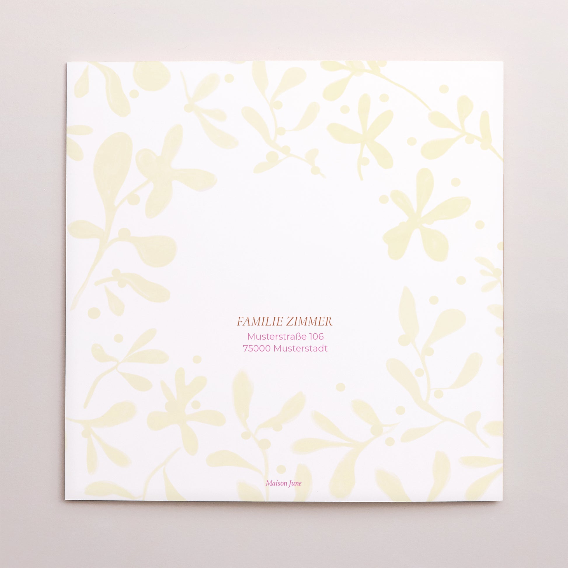 Weihnachtskarte Weihnachten Doppelflügelfenster Holly Fuchsia foto N° 3