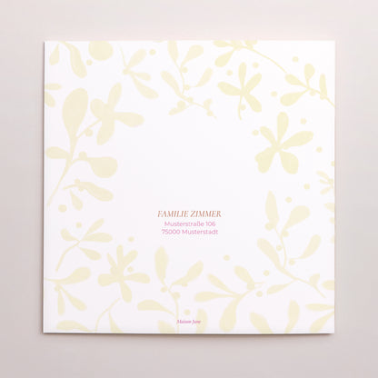 Weihnachtskarte Weihnachten Doppelflügelfenster Holly Fuchsia foto N° 3