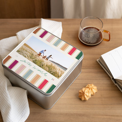 Metalldose Weihnachten Quadratisch Weihnachtsbänder foto N° 2