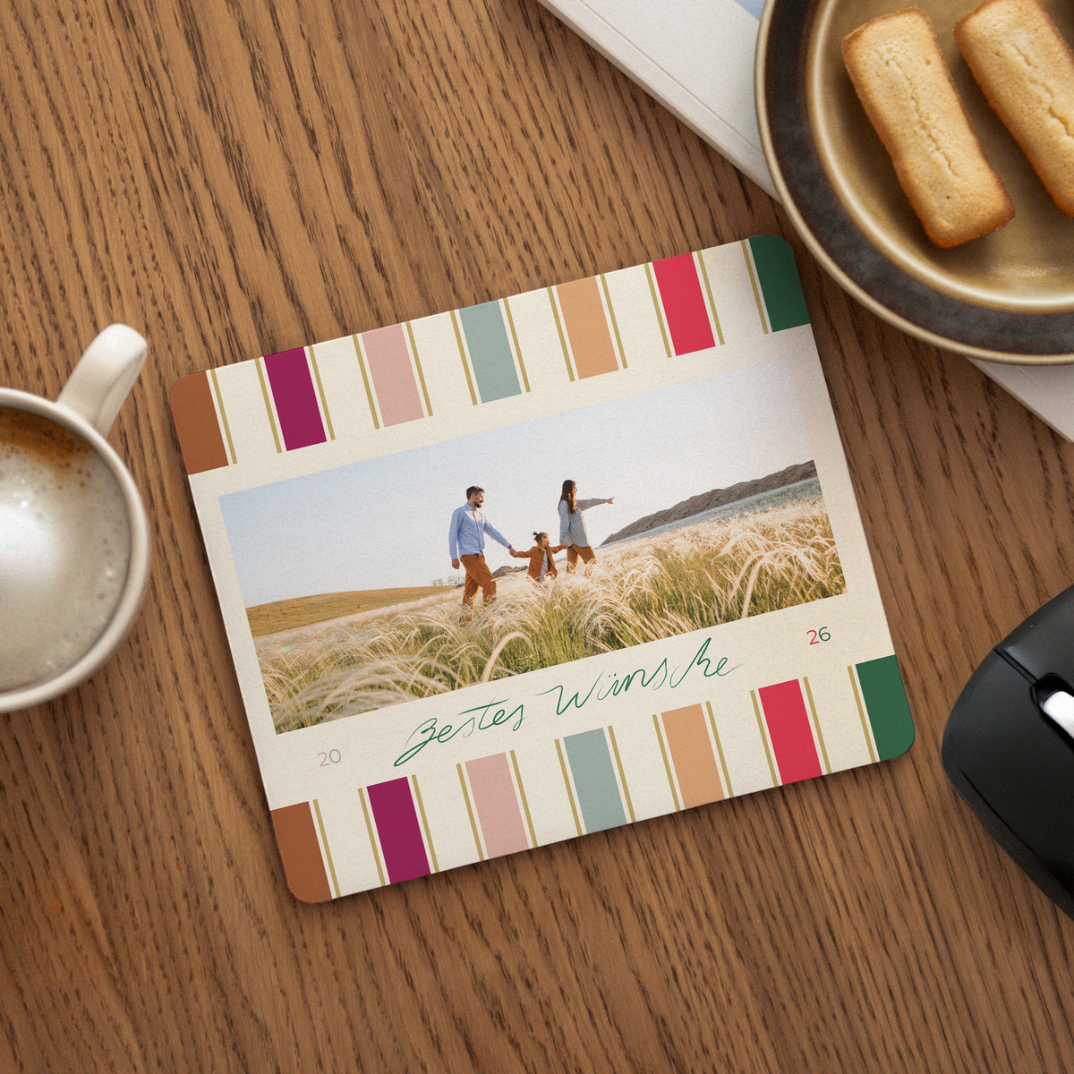 Mousepad Weihnachten Rechteck Weihnachtsbänder foto N° 1