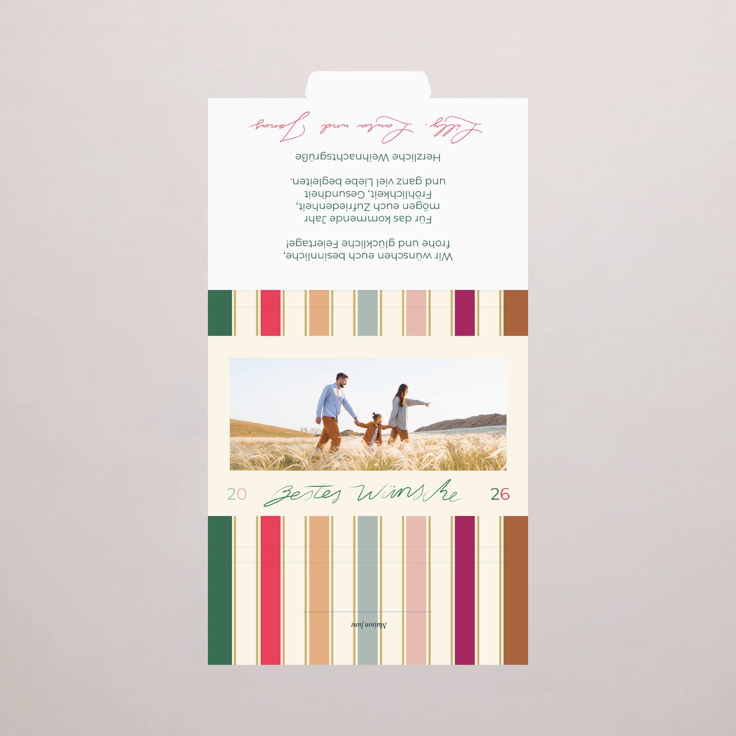 Personalisierte Schokoladenbox Weihnachten 6 Schokoladen Weihnachtsbänder foto N° 3