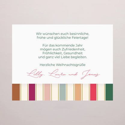 Personalisierte Schokoladenbox Weihnachten 6 Schokoladen Weihnachtsbänder foto N° 4