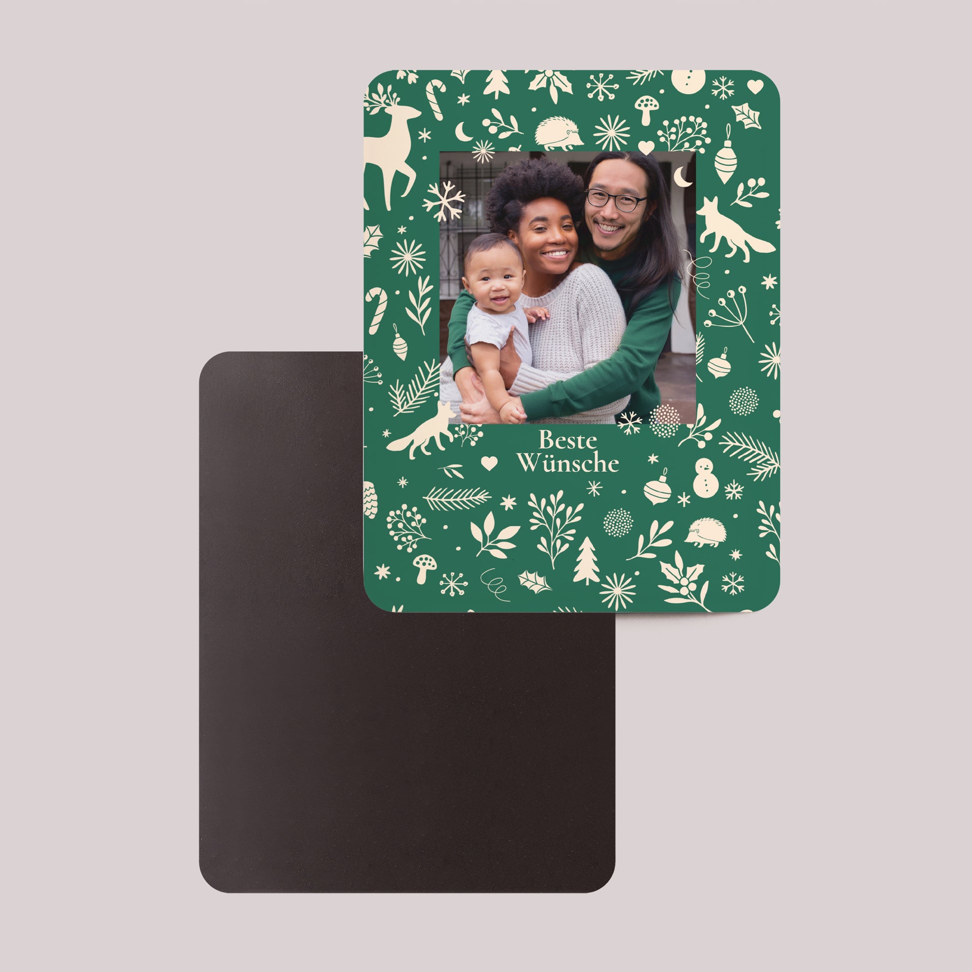 Weihnachtskarte Weihnachten Set von 8, magnetisch, rechteckig mit abgerundeten Ecken foto N° 2