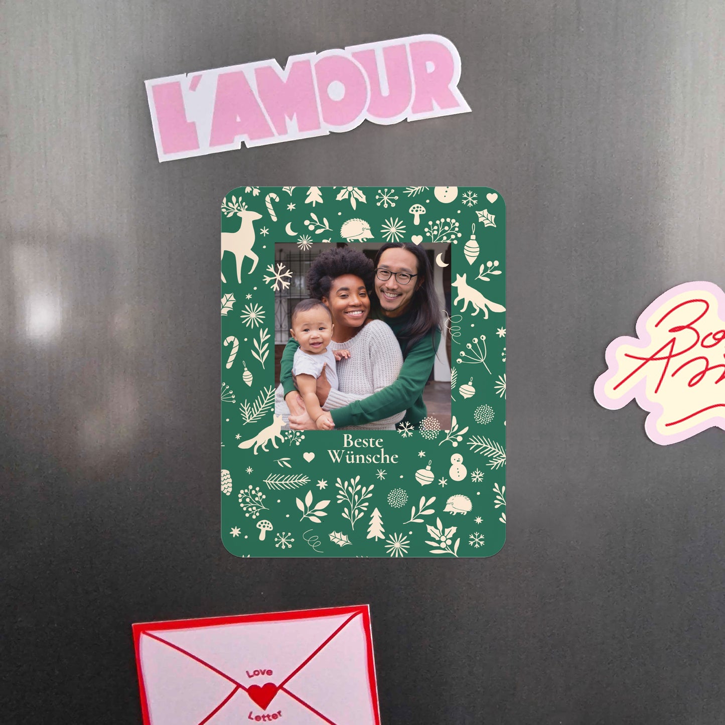 Weihnachtskarte Weihnachten Set von 8, magnetisch, rechteckig mit abgerundeten Ecken foto N° 4