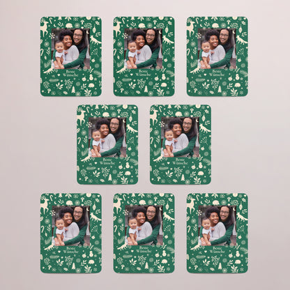 Weihnachtskarte Weihnachten Set von 8, magnetisch, rechteckig mit abgerundeten Ecken foto N° 3