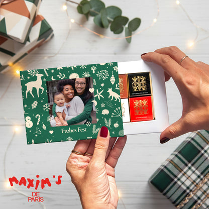 Personalisierte Schokoladenbox Weihnachten 6 Schokoladen foto N° 1