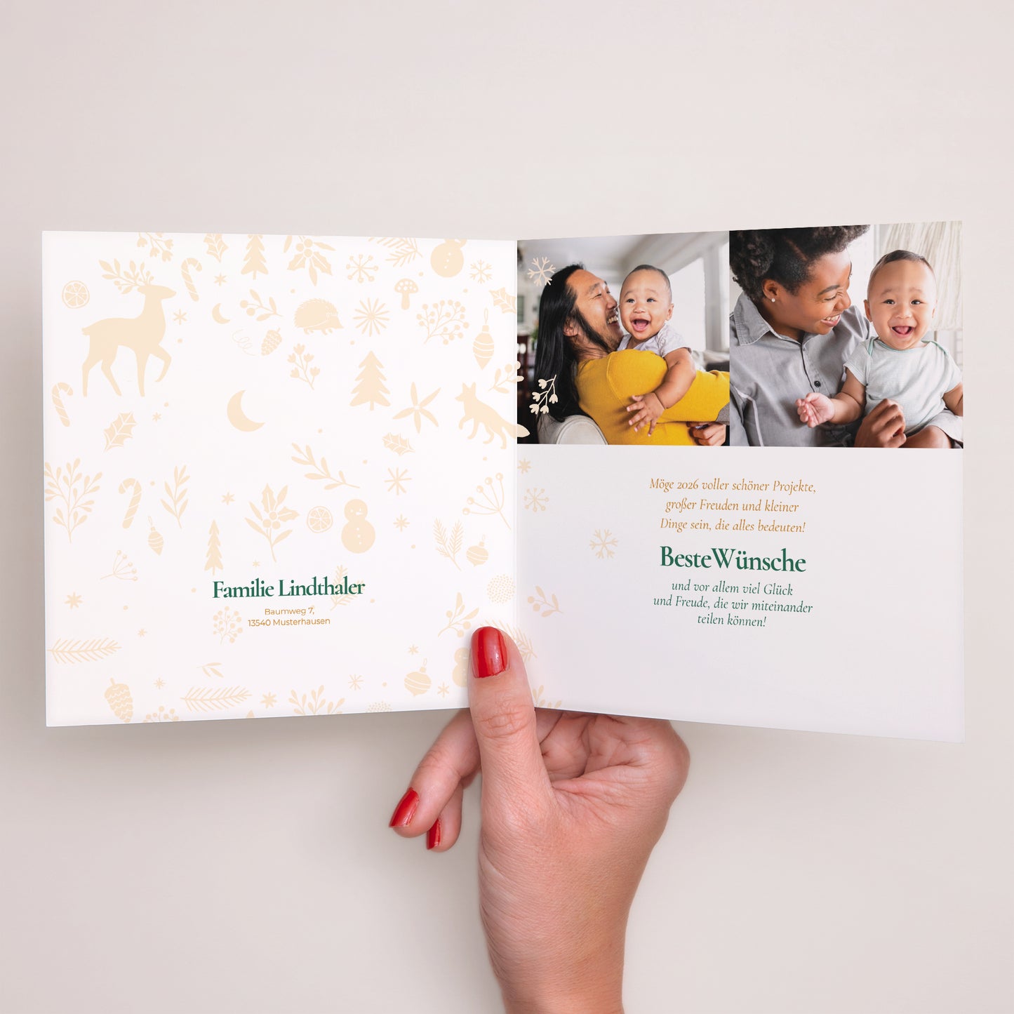 Weihnachtskarte Weihnachten Doppelflügelfenster foto N° 2