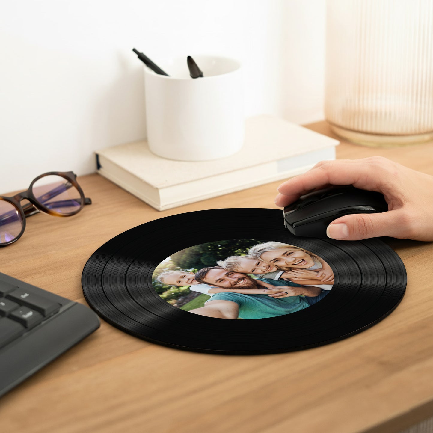 Mousepad Objekte Rund Retro Groove foto N° 2