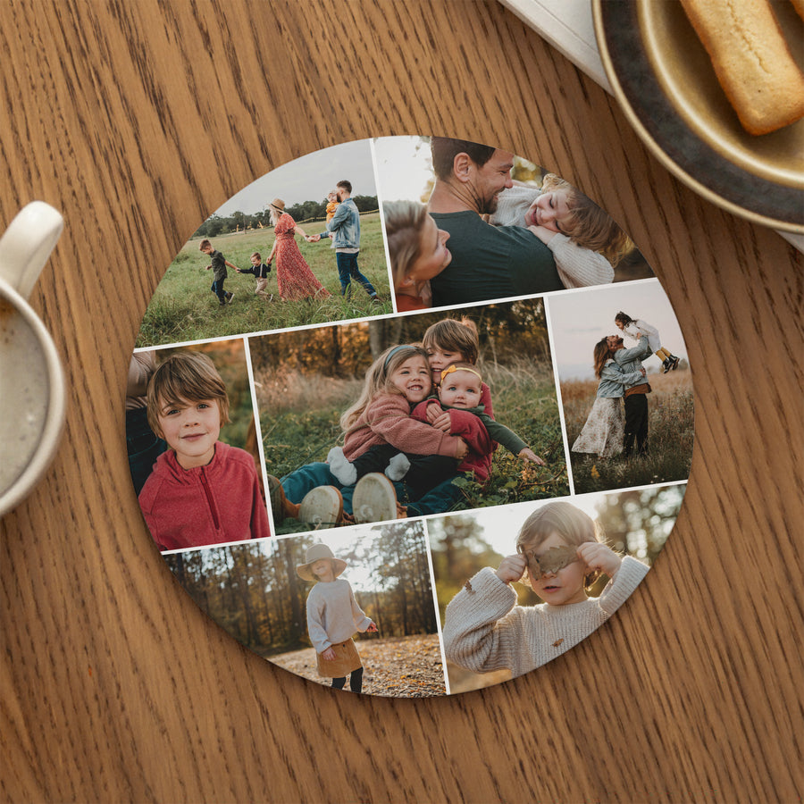 Mousepad Objekte Rund Unsere schöne Familie foto
