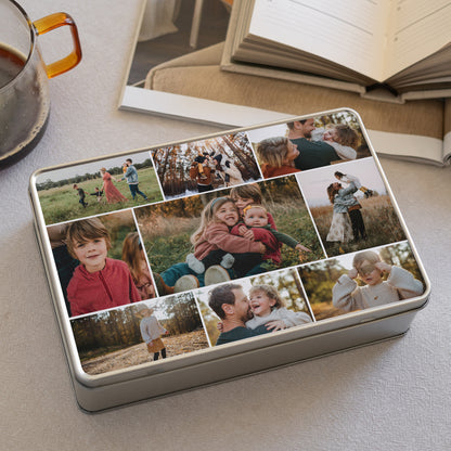 Metalldose Objekte rechteck, mit Schokolade gefüllt Unsere schöne Familie foto N° 2