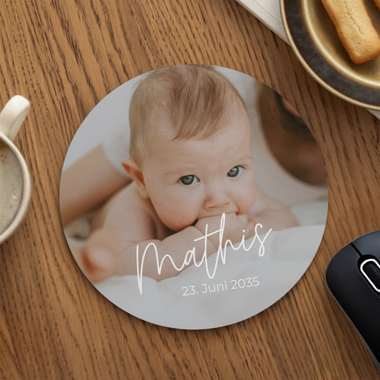 Mousepad Objekte Rund Meine kleine Welt foto