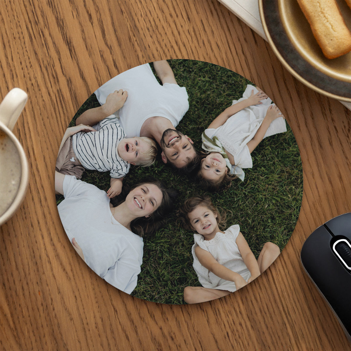 Mousepad Objekte Rund Haus des Glücks foto