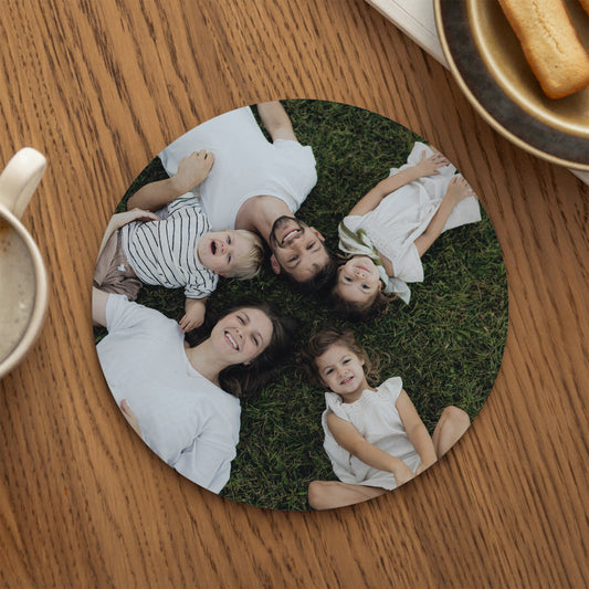 Mousepad Objekte Rund Haus des Glücks foto