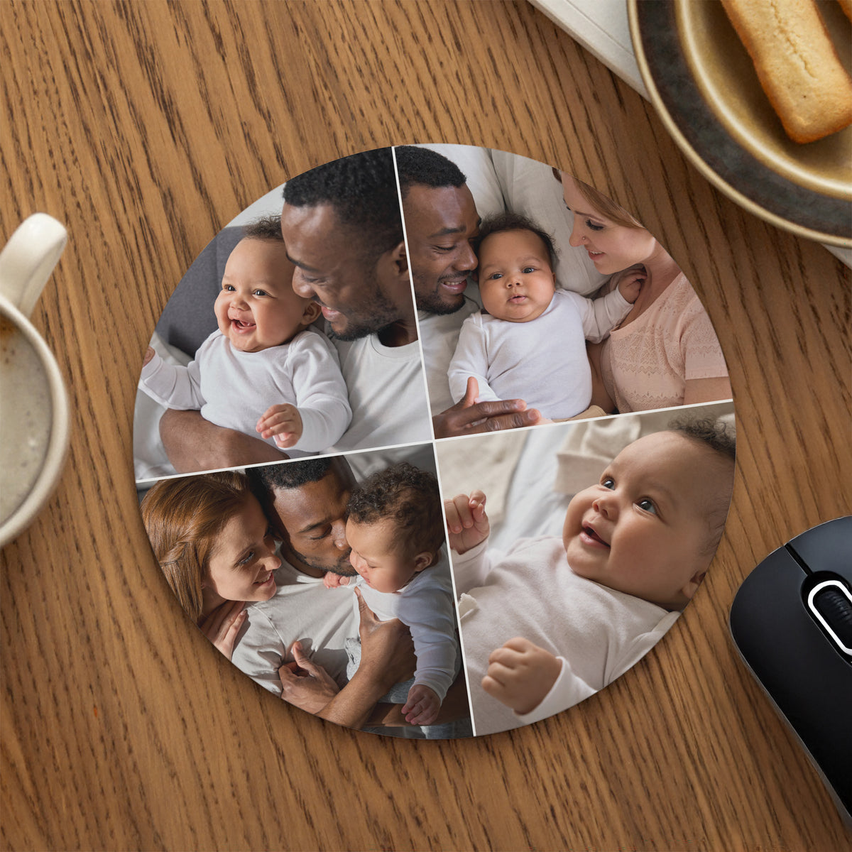 Mousepad Objekte Rund Die Kunst des Zusammenseins foto
