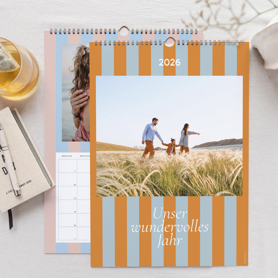 Kalender Weihnachten Wandgemälde A3 Saisonale Streifen foto