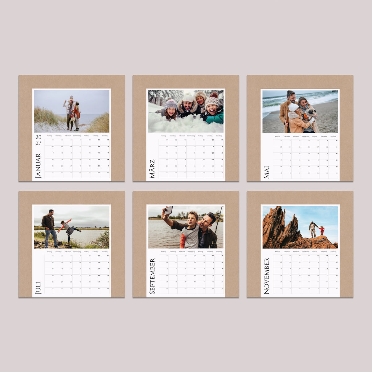 Kalender Weihnachten auf Holzsockel Instant Naturel foto N° 3