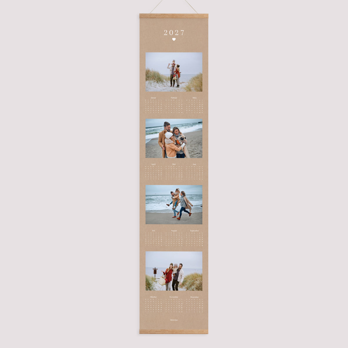 Kalender Weihnachten Papier Instant Naturel foto N° 1