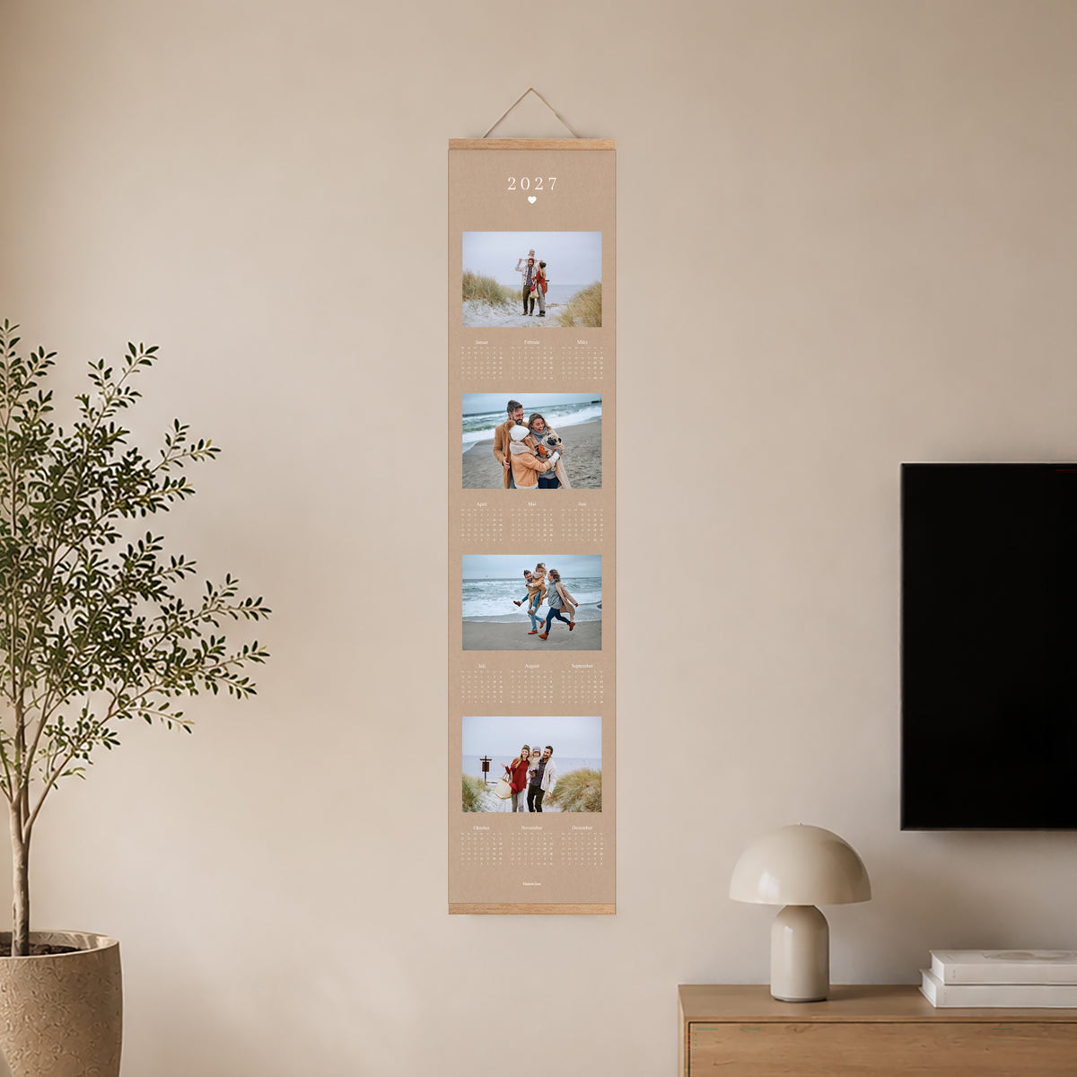 Kalender Weihnachten Papier Instant Naturel foto N° 2