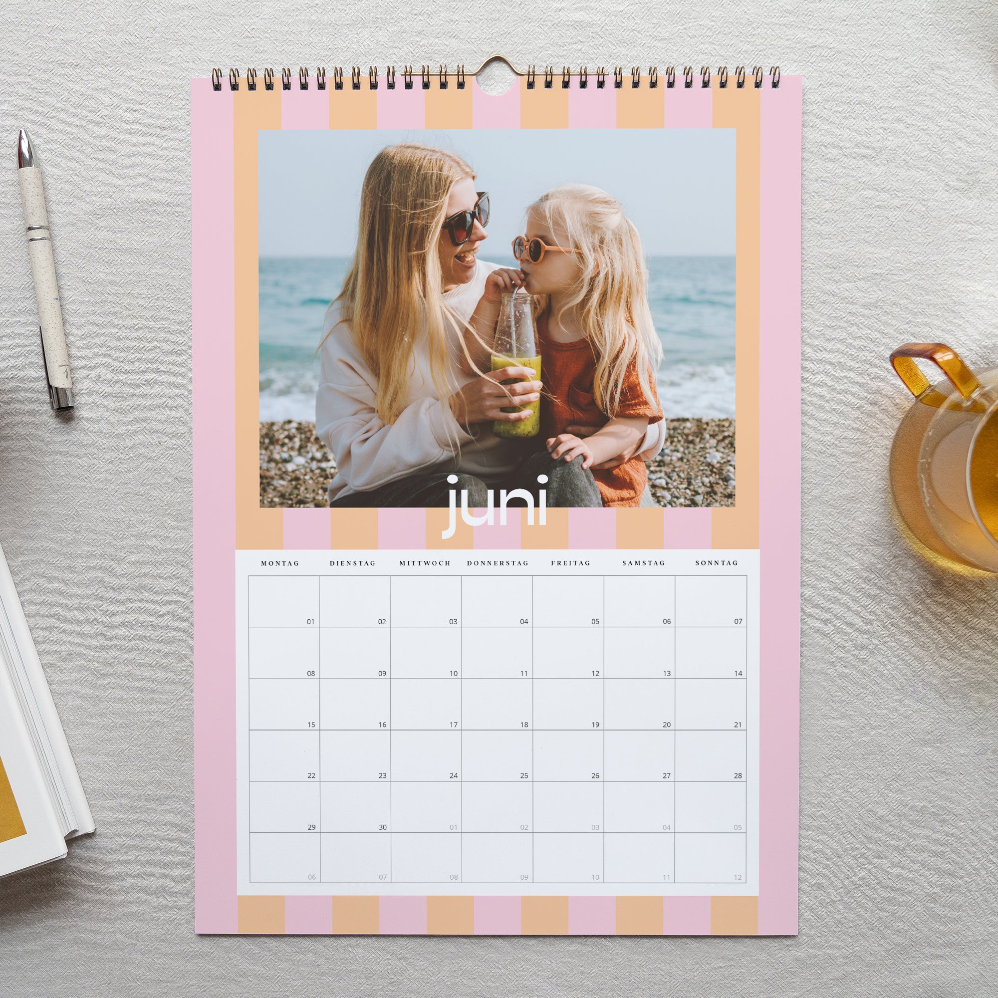 Kalender Weihnachten Wandgemälde A3 Bunte Streifen foto N° 2